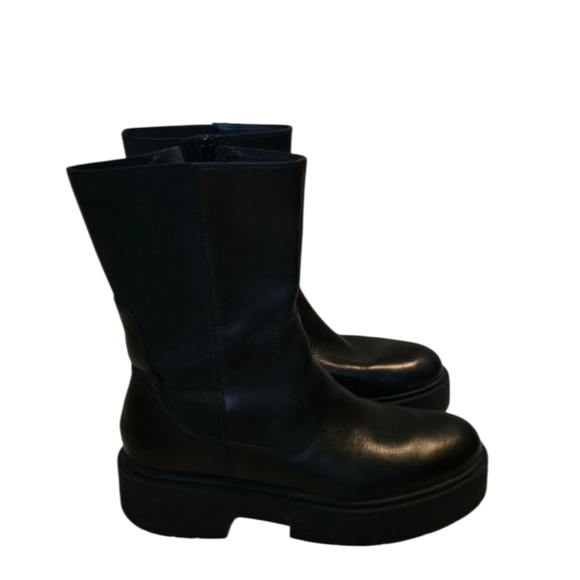 Geox Spherica Ec7 Black Chelsea Boots Size 40/10 - Picture 2 of 10